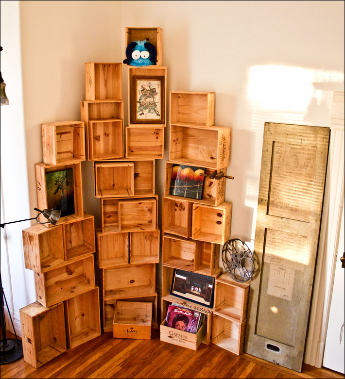 Passionfly Wine Crate Bookshelf